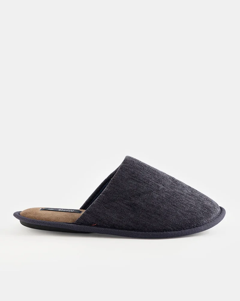 REDTAG Men Navy Textured Slippers