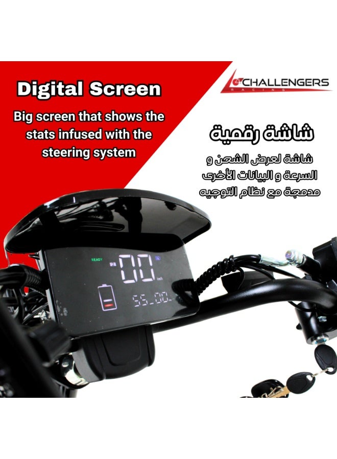 Challenger Electric bicycle with a 60V lithium battery - 16000 mAh - 1000W motor - Image 2