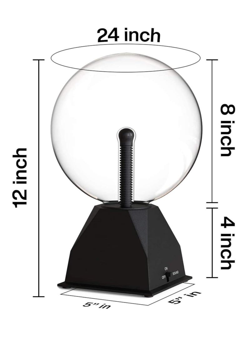 null - 8-Inch Plasma Ball – Nebula Thunder Lightning Globe with Static Electricity in Vacuum Pressured Glass – Plug-in for Parties, Home Decor, STEM Learning, u0026 More - Image 1