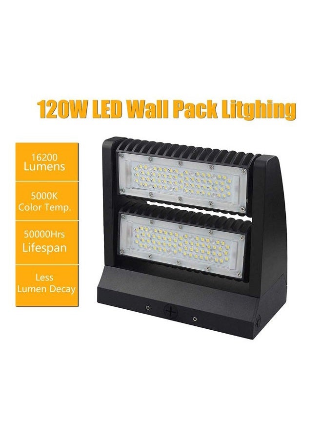 Dephen 120W LED Wall Pack Rotatable Adjustable Wall Lights 16200lm 5000K LED Wall Pack Lights IP65 UL Listed Commercial Wall Pack Lighting Fixture - Image 3