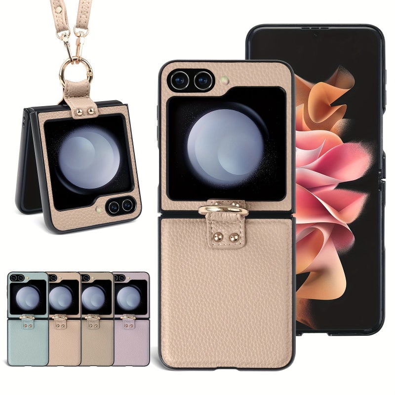 Blue Samsung Galaxy Z Flip 5 Flip 6 Flip 7 Compatible Phone Case Protective Cover - Image 3