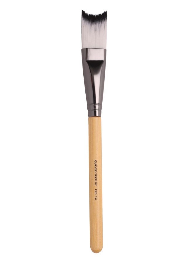 Narrative Cosmetics SFX Curved Texture Makeup Brush with Synthetic Bristles & Natural Bamboo Handles - Image 2