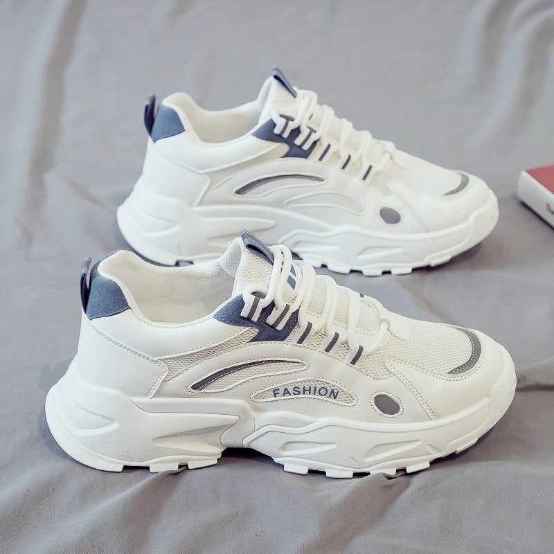 Mens Breathable Mesh Sneakers 2024 Summer Casual White Shoes 2002 Prine 