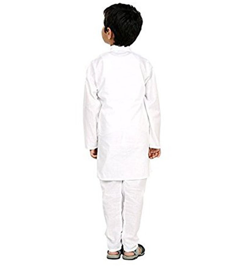 Royal Kurta Kid's Cotton Kurta Pyjama 2-3 Years White - Image 2