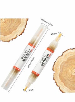 Y&D Wood Burning Pen Marker 2PCS Scorch Heat Sensitive for and Crafts 2-in-1 with Oblique Tip Bullet replacement Tips  - Image 3