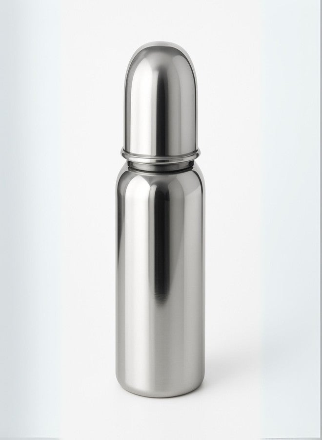 GALOOF Stainless Steel Baby Feeding Bottle | Baby Milk Bottle for Infant and New Born | BPA-Free Silicone Nipple, Plastic-Free Milk Contact, Anti-Colic, Leak-Proof (250 ml) - Image 2
