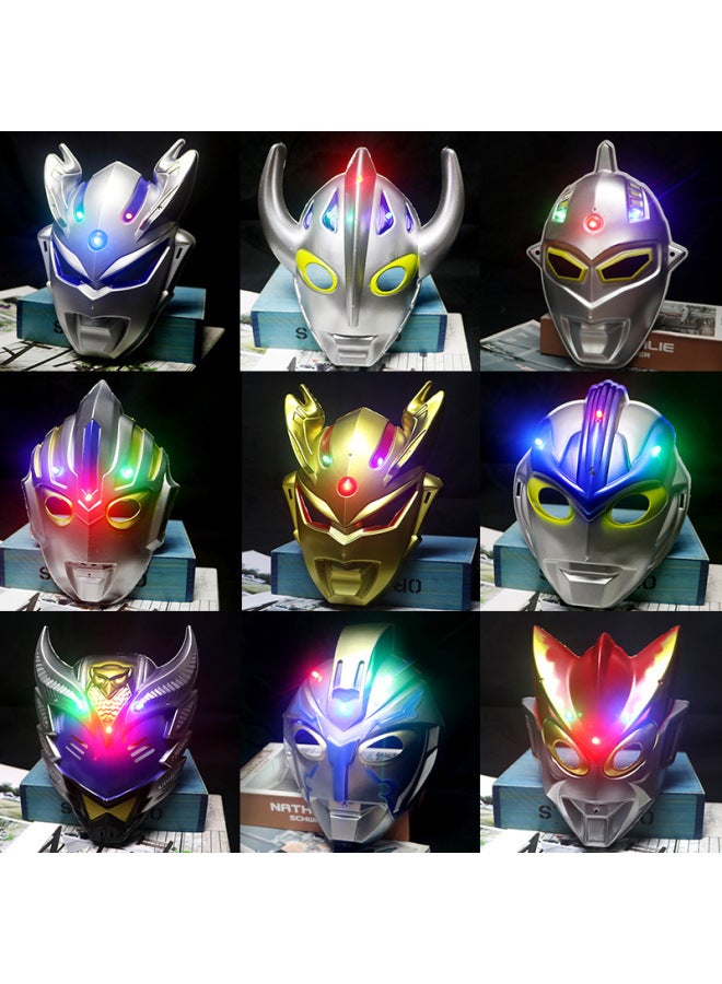 Luminous Sword Suit Mask Children Boy Luminous Sword Jade Toy Cyro Degas Toy Sword Batch-Color:A Random One Of The Ultra Mask - Image 1