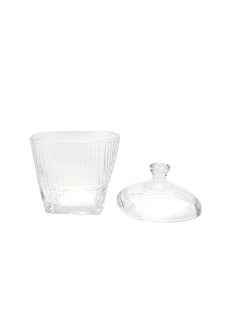 Glass Sugar Bowls set 2 Two Pieces  - Image 4