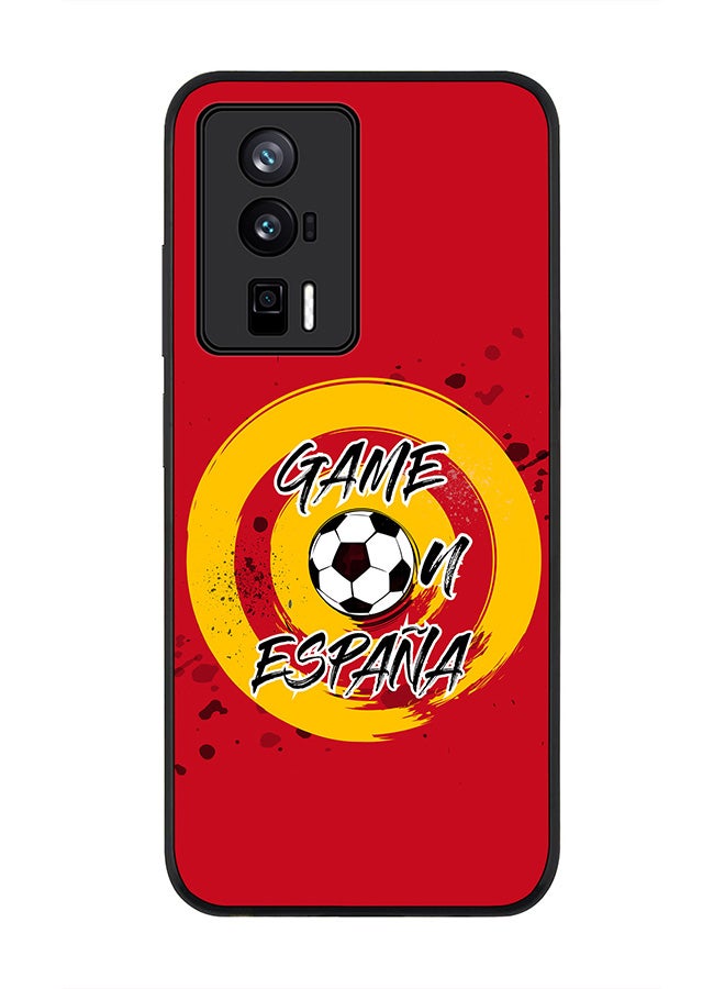 Stylizedd Rugged Black edge case for Xiaomi Poco F5 Pro 5G / Xiaomi Redmi K60 / Xiaomi Redmi K60 Pro Slim fit Soft Case Flexible Rubber Edges Anti Drop TPU Gel Thin Cover - Game on Spain - Image 1