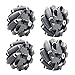 Swaytail Premium 80mm Mecanum Wheel for AGV Robot Car Chassis Omni Directional Tire with 4pcs Metal 6mm Coupling Motor Connector for Arduino Raspberry Pi Microbit DIY RC Part STEAM Maker Remote - Image 3