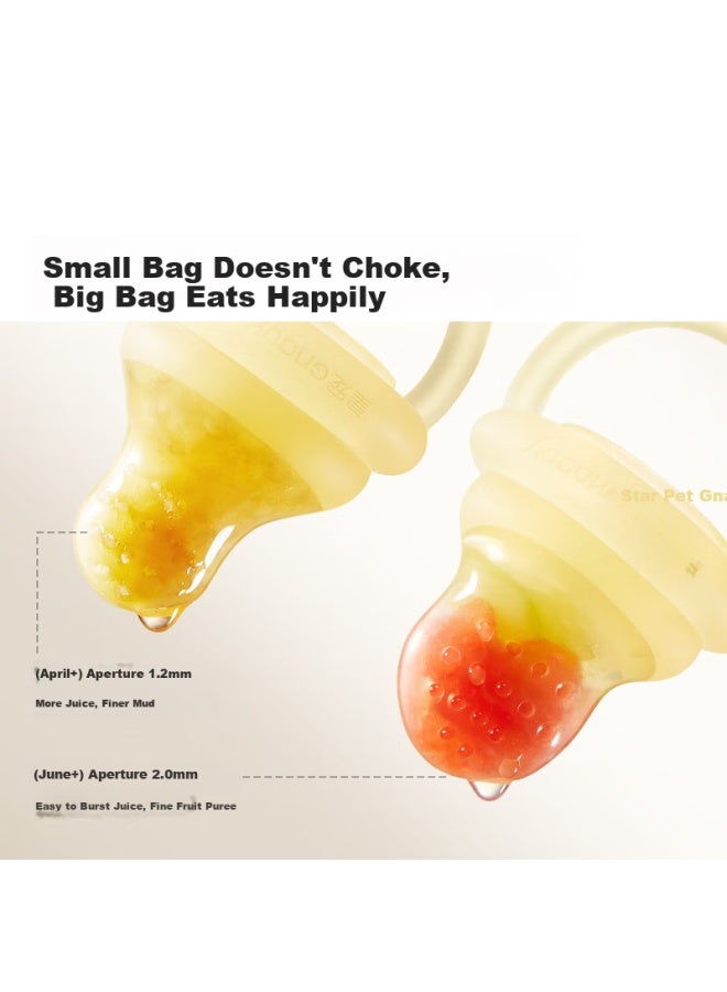 Imperial Pet Huangchong Bao Bao Fruit And Vegetable Bag, Baby Fruit Feeder, Infant Teething Toy, All Silicone Teether, Size L - Image 2