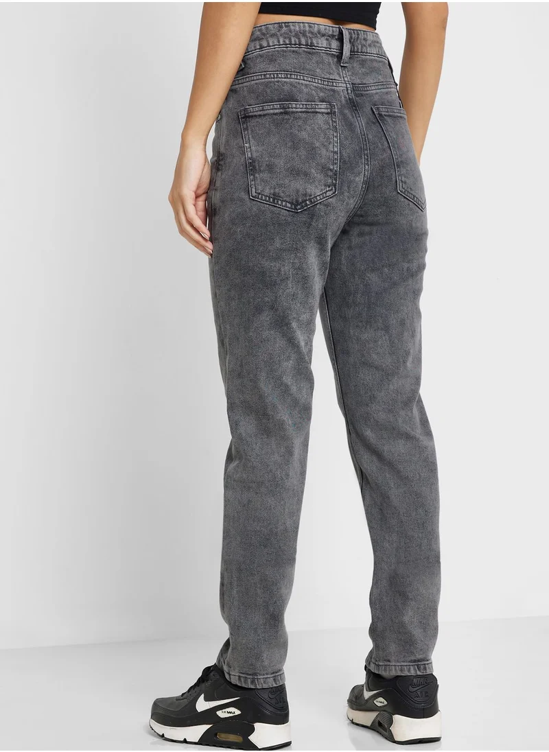 Ginger Acid Wash Straight Fit Jeans