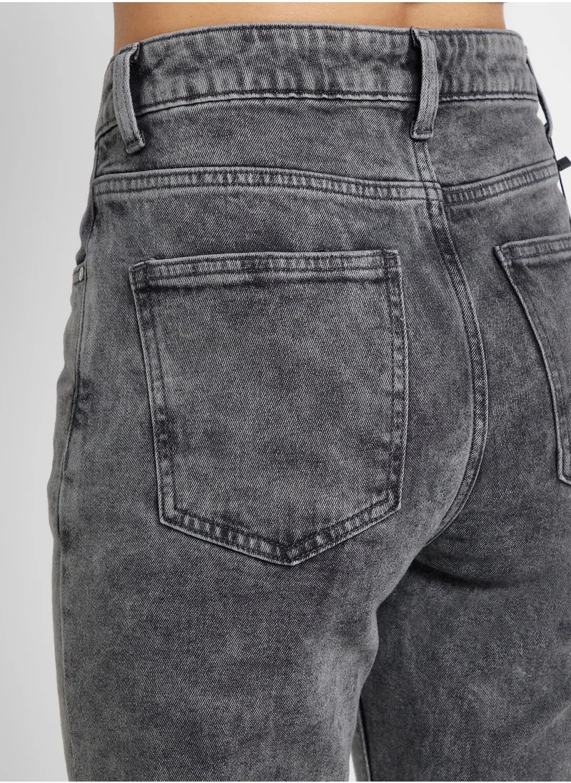 Ginger Acid Wash Straight Fit Jeans