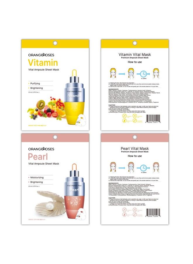 OBS LAB ? Orangeroses ? 30 Pcs Combo Pack Vital Ampoule Sheet Mask Korean Facial Skincare Sheet : Simple & Effective Skincare Routine : Moisturization : Wrinkle Care : Brightening  - Image 5
