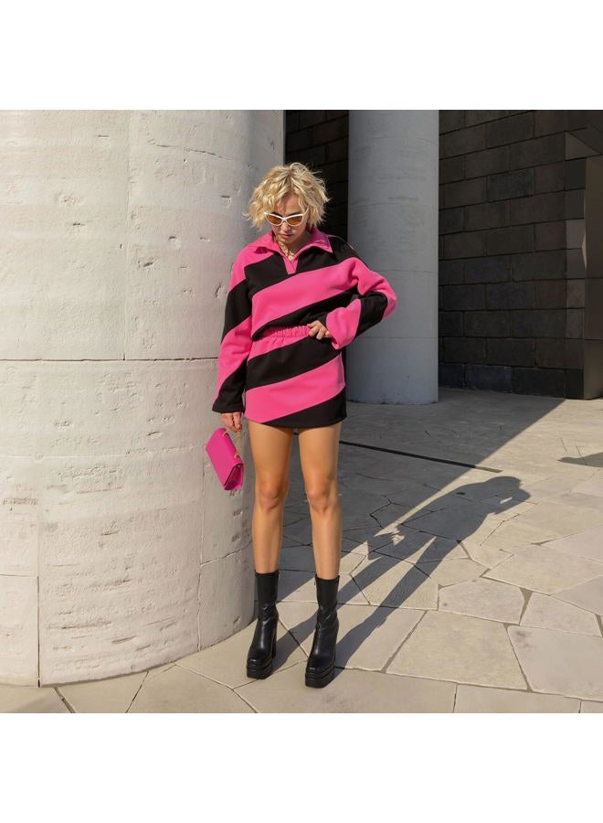 Mattiventon Platform Knee High Boots for Women Chunky Heel Square Toe Boots Side Zip Stretch Gogo Boots, A-black Pu, 8 - Image 3