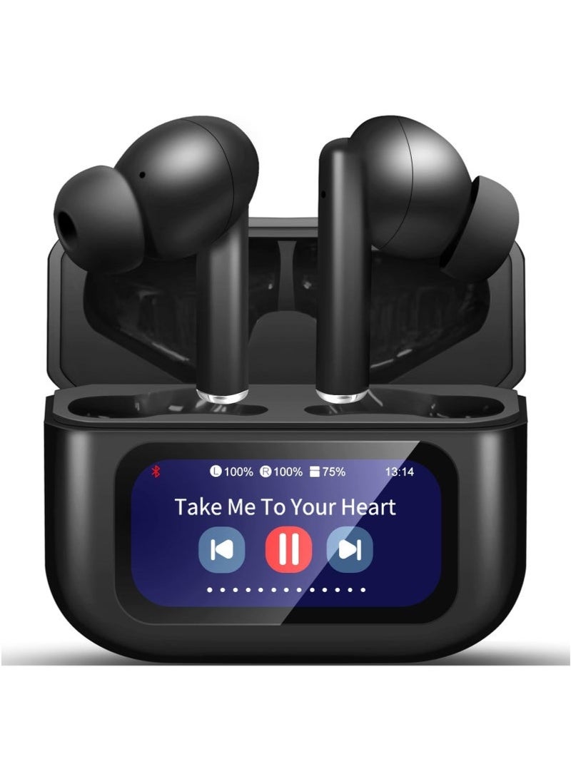 Bluetooth 5.4 Wireless Touch Screen Earbuds, ANC/ENC Noise Cancelling, 6H Playtime, HD Mic, Portable Charging Case - Image 1