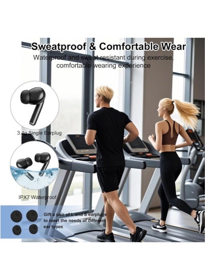 Bluetooth 5.4 Wireless Touch Screen Earbuds, ANC/ENC Noise Cancelling, 6H Playtime, HD Mic, Portable Charging Case - Image 3