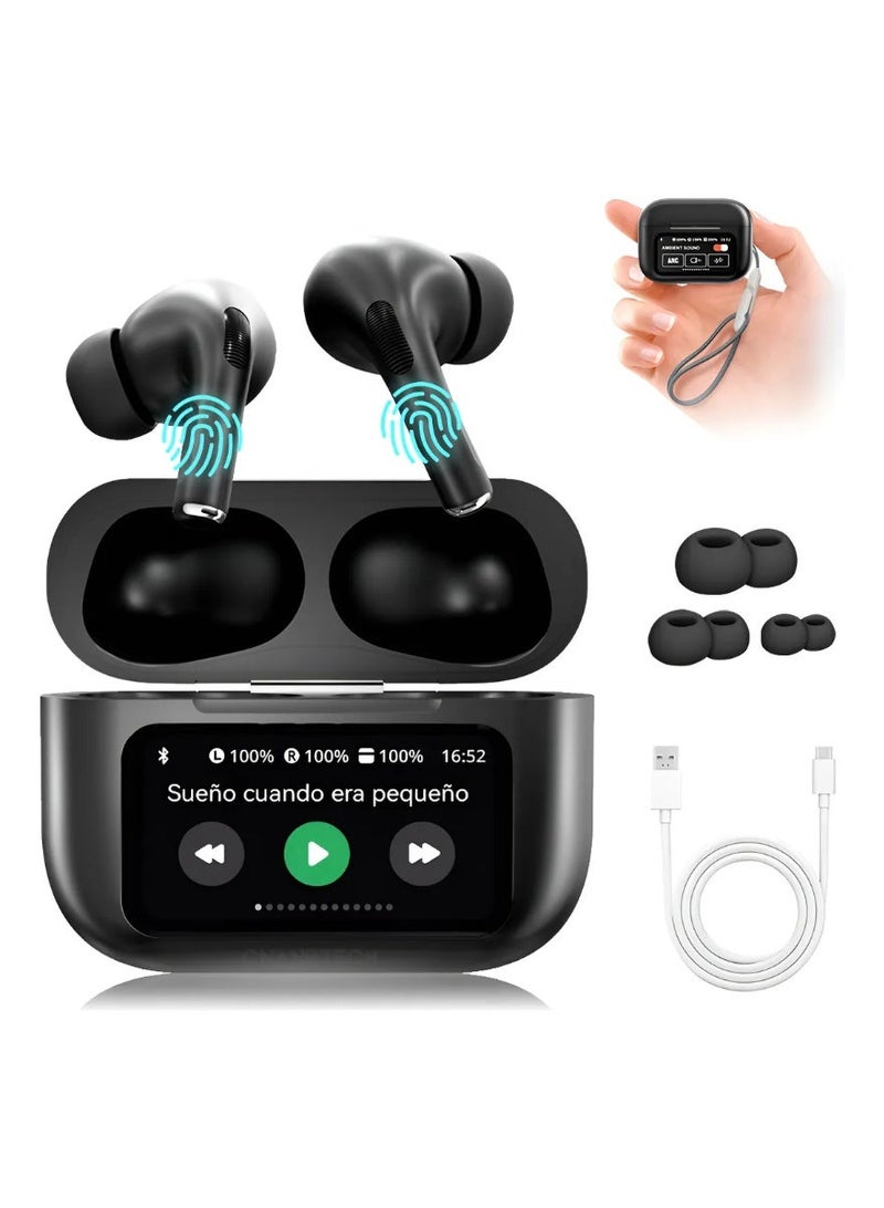 Bluetooth 5.4 Wireless Touch Screen Earbuds, ANC/ENC Noise Cancelling, 6H Playtime, HD Mic, Portable Charging Case - Image 1