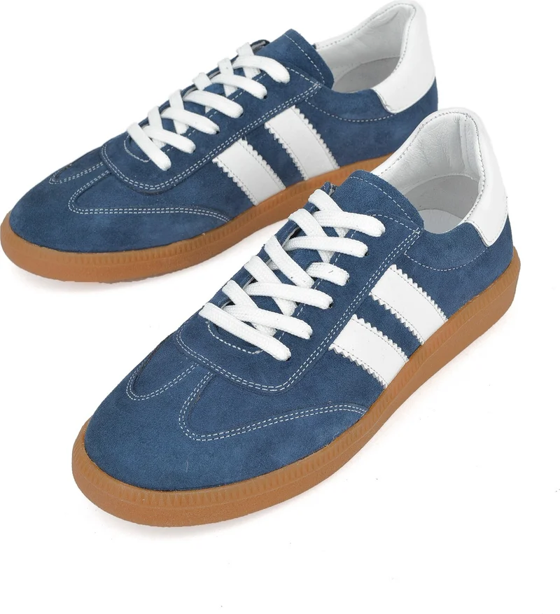 Ziya , Women's Genuine Leather Sneakers 1511035Z64032 Navy Blue