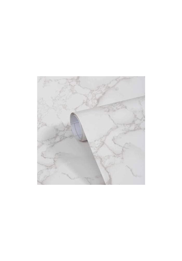 BPA White Marble PVC Wallpaper Roll - Image 2