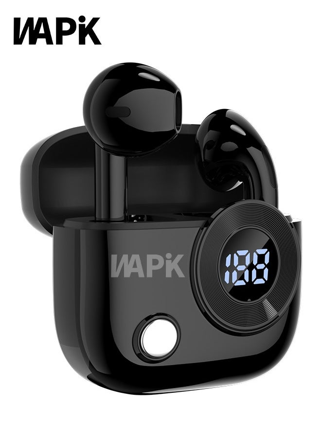 WAPIK - Korean Brand R6 True Wireless Earbuds Bluetooth 5.4, 40H Playtime, 10Min Fast Charge, ENC 4-Mic Clear Calls, Touch Control, IPX6 Waterproof, Immersive Sound, Lightweight In-Ear Headphones - Image 1