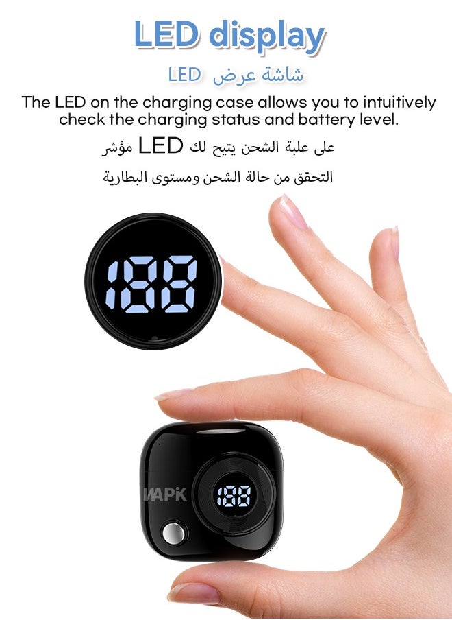 WAPIK - Korean Brand R6 True Wireless Earbuds Bluetooth 5.4, 40H Playtime, 10Min Fast Charge, ENC 4-Mic Clear Calls, Touch Control, IPX6 Waterproof, Immersive Sound, Lightweight In-Ear Headphones - Image 1