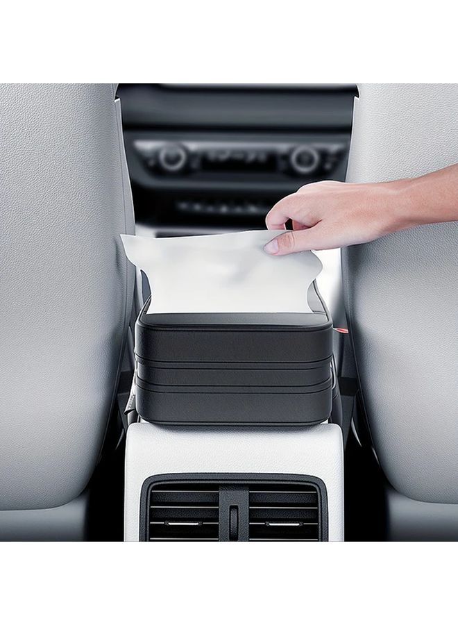 Black Universal Car Center Console Armrest Storage Box with Protective Cover Pad - Image 4