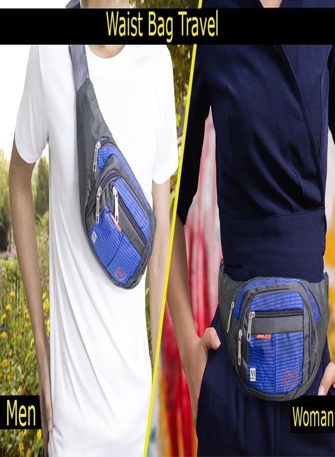 NFI essentials Waist Chest Bag for Men Women Belt Sling Pouch Crossbody Unisex Crossover Fanny Pack One Side Travel Hiking Zip Bag Multipurpose Adjustable Strap Shoulder Running Money Phone Bag - Image 4