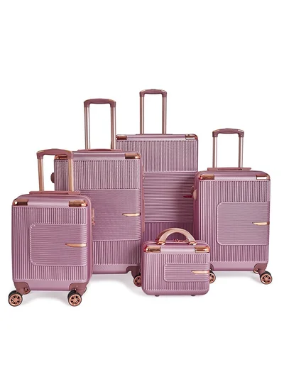 LIMRA Luggage set 5 pieces travel Bags with a distinctive design from limra rosegold