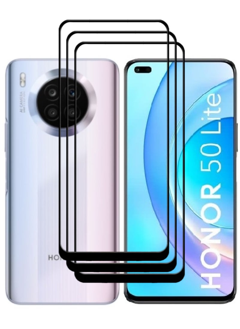 ACLIX 3 Pieces Antistatic ESD Dustproof Premium Quality High Definition Tempered Glass Screen Protector Designed For Honor 50 Lite - Image 1