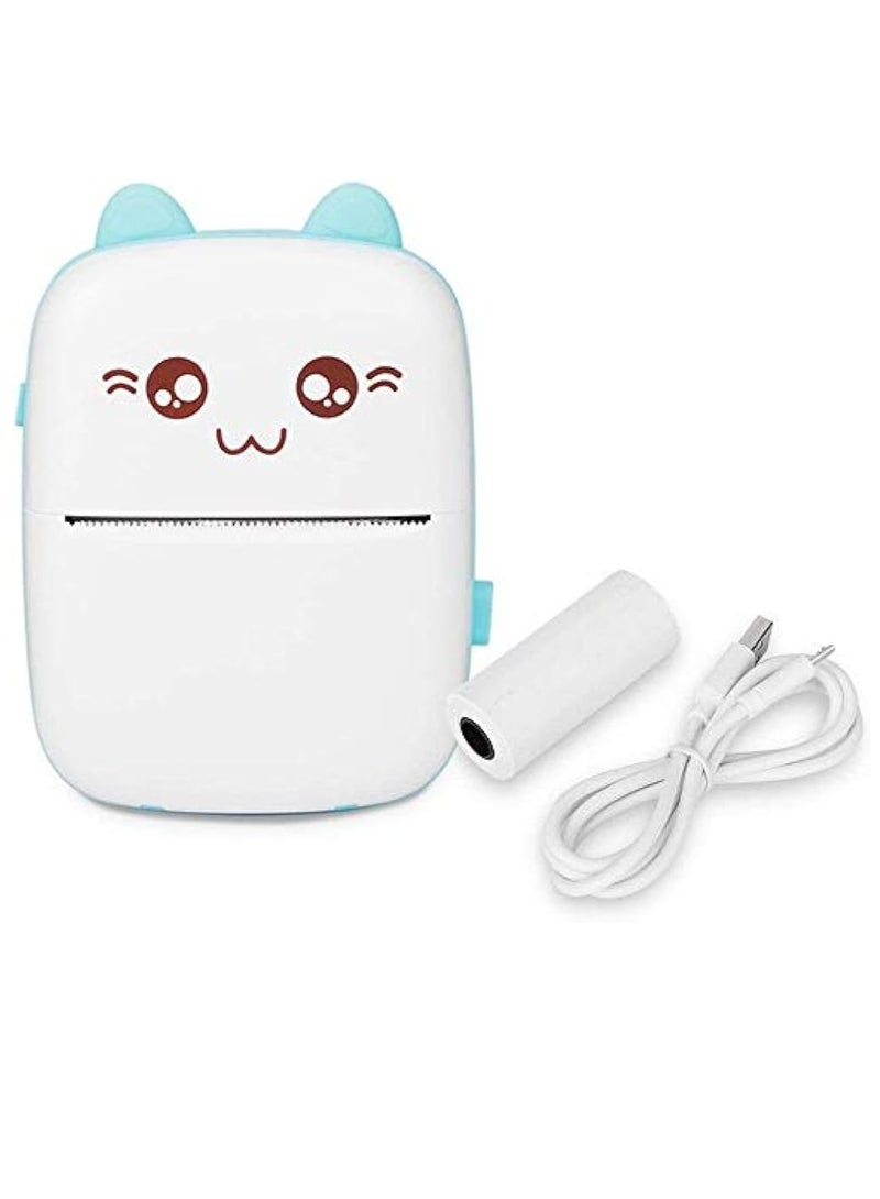 Mini Pocket Mobile Phone Label Printer Handheld Photo Printer with Blue Tooth Thermal for Kids Gift Color Sticker Paper Rolls - Image 1