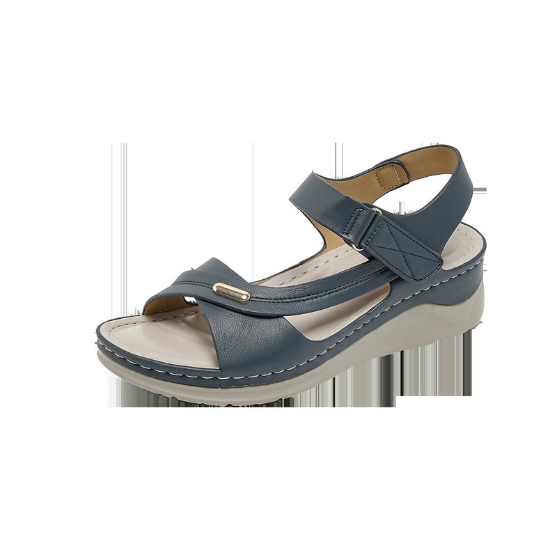 New 2026 and Style Women''s Sandals with Stitching, Mom Shoes in Large Sizes, Wedge Sandals 1062-11A - Image 3