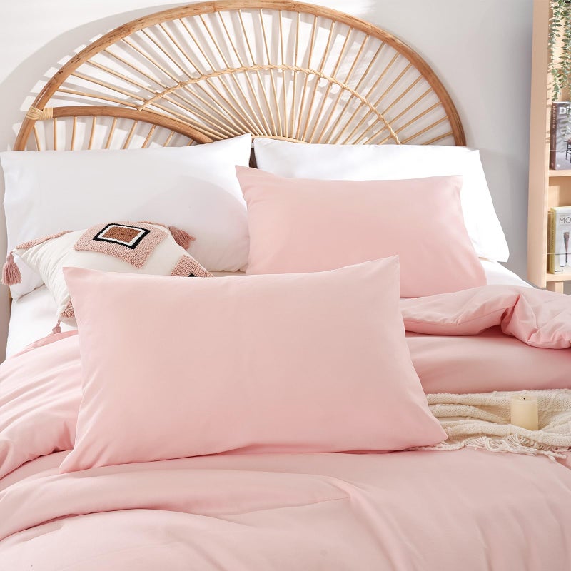 weigelia Blush Pink Comforter Set Twin Boho Pink Twin Comforter with 1 Pillowcases - Soft Lightweight Cozy Bedding Set for All Season - Beige Comforter Twin Size for Women Teens Kids - Image 4