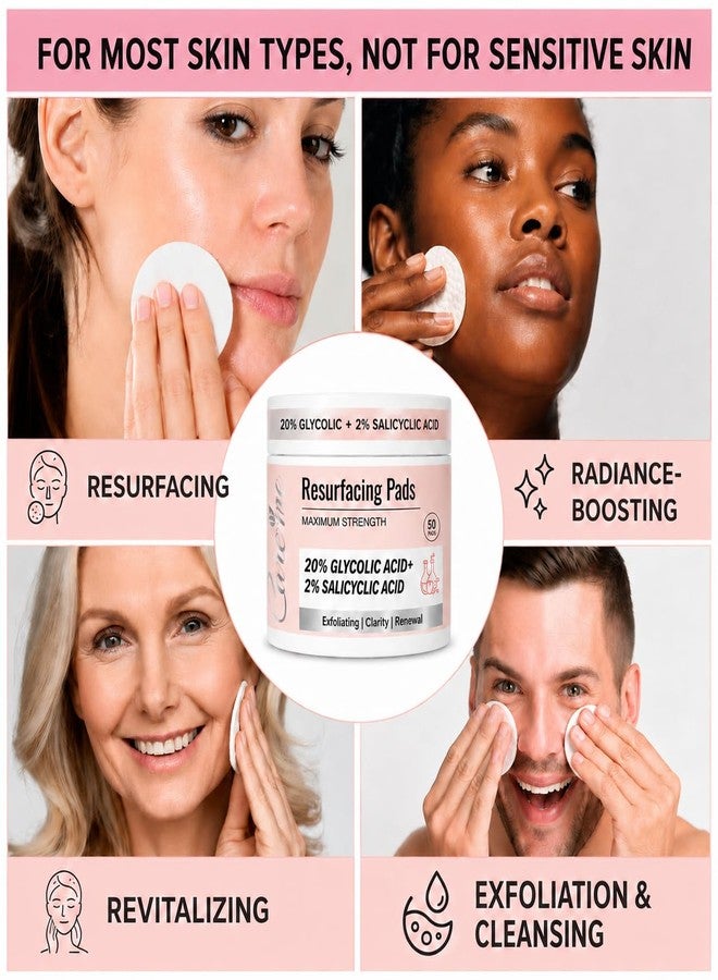 Care Me Facial Exfoliant Pads with Glycolic Acid & Salicylic Acid – AHA BHA Exfoliating Toner Pads Smooth Skin Dullness, Texture & Clear Pore Appearance for a Fresher, Vibrant, Glowing Complexion - Image 5