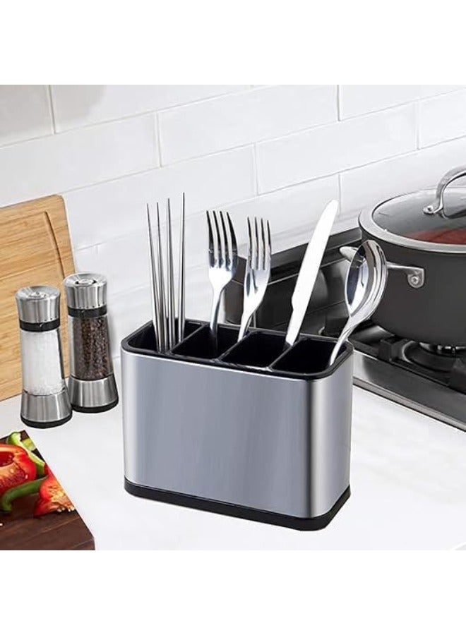 Stainless Steel Kitchen Utensil Holder and Countertop Organizer for Spoons and Forks, Storage Organizer, Kitchen Strainer multi-colored  - Image 4