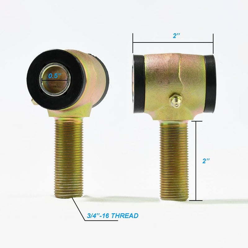 MIMIRACLE 3/4" Threaded Bushing Kit for 4-Link Suspension - Adjustable Chromoly Polyurethane Bushing (2 Set) - Image 3