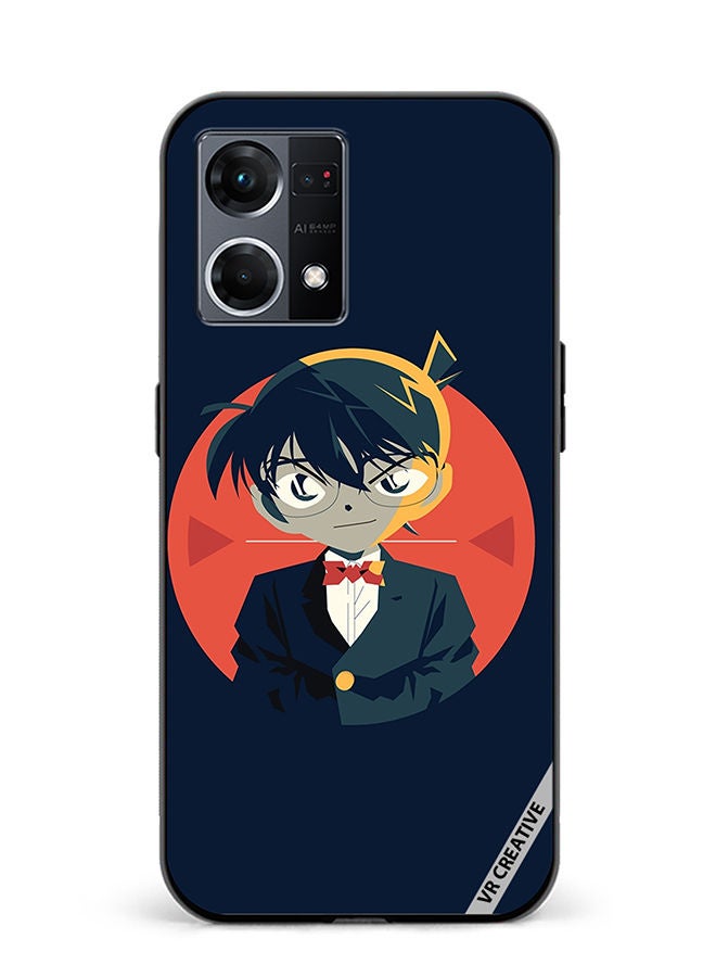 VR CREATIVE Protective Case Cover For Oppo Reno8 4G Detective Conan Character Design Multicolour - Image 1