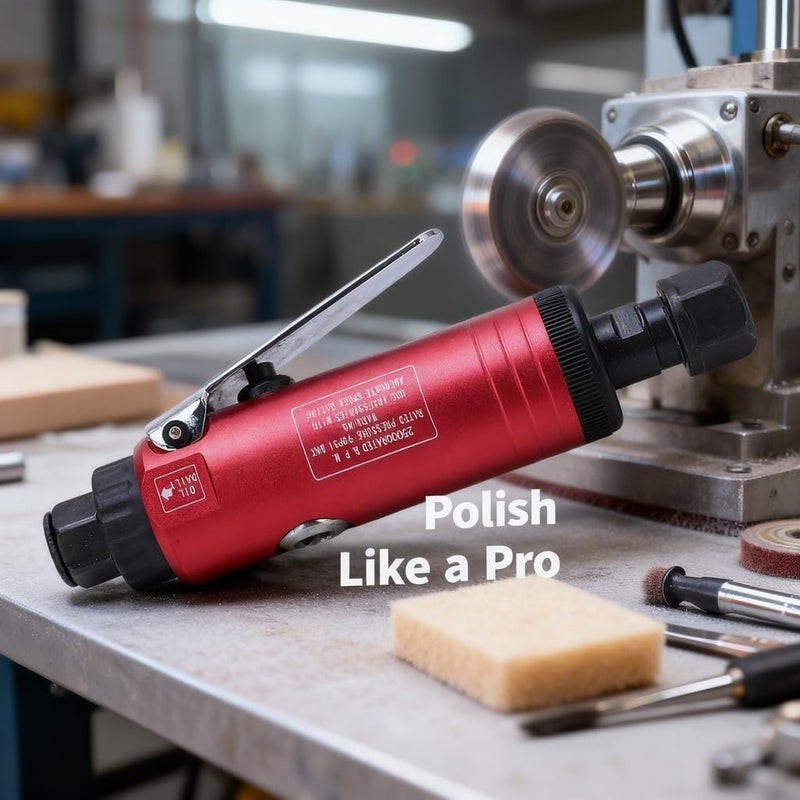 Air Die Grinder 25000rpm 90PSI Straight Pneumatic with 3mm 6mm Collet, Stainless Steel - High Speed Stable Operation, Adjustable Air Intake, Ideal for Metal Polishing and Grindin (type 1) - Image 3