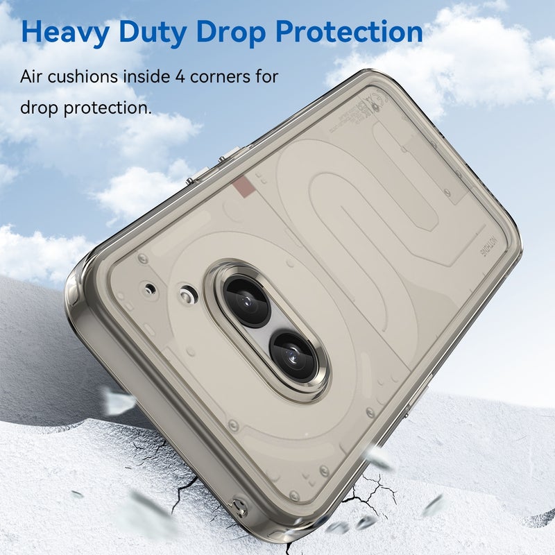 HuHa Protective Cover For Nothing Phone 2a Candy Series TPU Phone Case(Transparent Grey) - Image 3