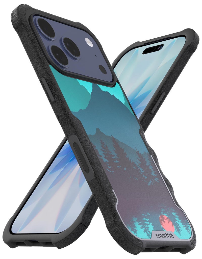 SmartishÂ® iPhone 17 Pro MagSafe Case - Gripzilla Protective Magnetic Case for Men [Rugged + Tough] Military Grade Heavy Duty Grip Armor - Drop Tested for iPhone 17 Pro - Moving Mountains - Image 1