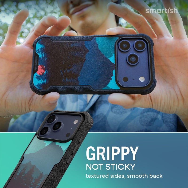 SmartishÂ® iPhone 17 Pro MagSafe Case - Gripzilla Protective Magnetic Case for Men [Rugged + Tough] Military Grade Heavy Duty Grip Armor - Drop Tested for iPhone 17 Pro - Moving Mountains - Image 4
