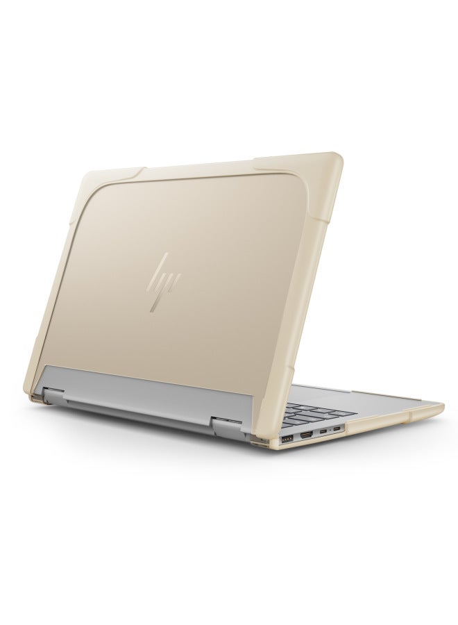For 2024 HP HP ENVY X360 14 Inch Notebook Protective Shell Frosted Heat Dissipation Bracket Anti-fall Cover-Color:Khaki-Applicable Models:Hp Envy X360-14 2024  - Image 1