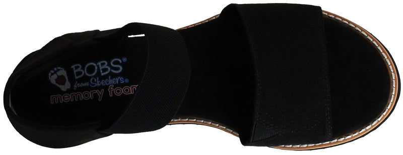 Skechers Women's Bobs Desert Kiss Wedge Sandal Black/Black 9 - Image 5