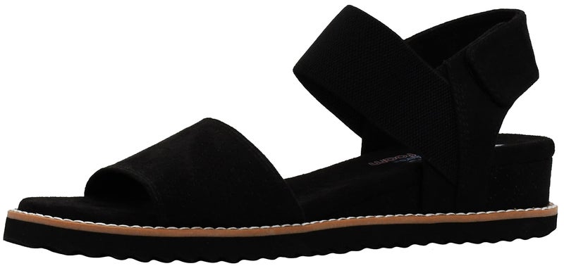 Skechers Women's Bobs Desert Kiss Wedge Sandal Black/Black 9 - Image 1