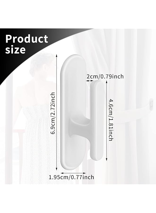 erorex 10 Pieces Blind Cord Winding Safety Blind Cord Hooks Blind Cord Holder Adhesive Wall Hook Wrap Cleats Baby Proofing For Home Office Window Blinds Curtains Sun Shades Ropes  - Image 2