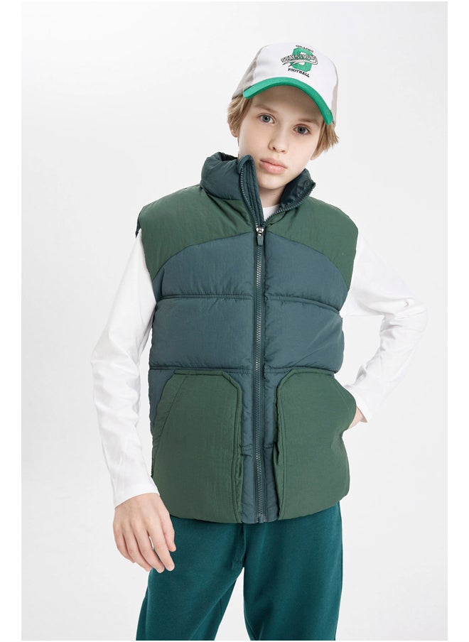 DeFacto Boy Regular Fit Half Turtle Neck Sleeveless Vest  - Image 3