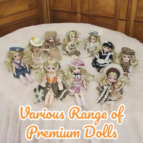 ADKD Premium Fashionable Doll with Movable Joints, Blonde Hair and Stylish Outfit Height 30 cm (Colour and Decorations May Vary) (Brown Black Multicolor) - Image 3