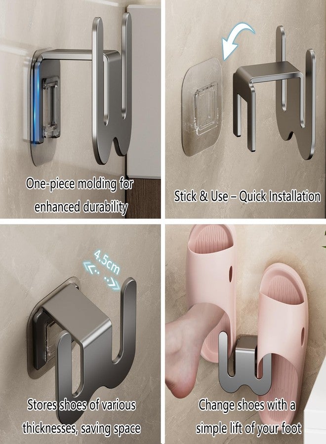 SRTFINE 4 Pack No-Drill RV Shoe Rack - Over Door/Wall-Mounted Shelf, Space-Saving Aluminum Organizer for RV/Camper, Home, Holds Slippers, Sneakers, Drying Rack for Bathroom, Hallway (Black Set) - Image 4