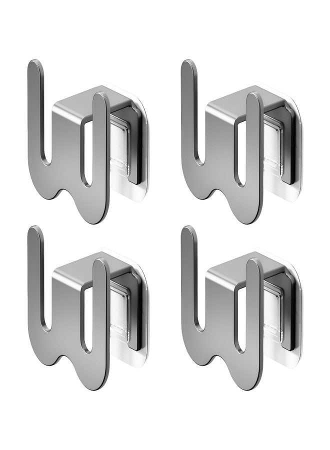 SRTFINE 4 Pack No-Drill RV Shoe Rack - Over Door/Wall-Mounted Shelf, Space-Saving Aluminum Organizer for RV/Camper, Home, Holds Slippers, Sneakers, Drying Rack for Bathroom, Hallway (Black Set) - Image 1