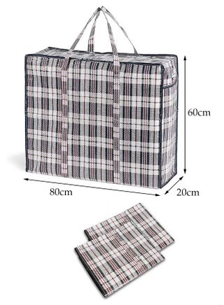 Pack of 4 Strong Storage Laundry Bags – Big Moving/Shopping Bags with Zipper & Handles - Reusable Storage Zip Bag, Extra Large Heavy Duty Nylon Organizer Bags for Quilts Blankets Pillows Cloths - view 2